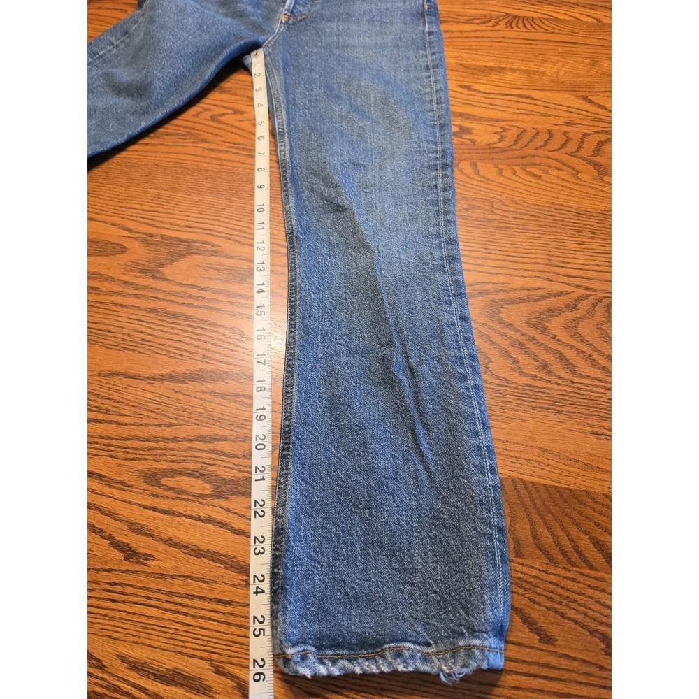 Agolde Riley Jeans Womens Size 26 High Rise Straight Button Fly Raw Hem - Picture 8 of 10
